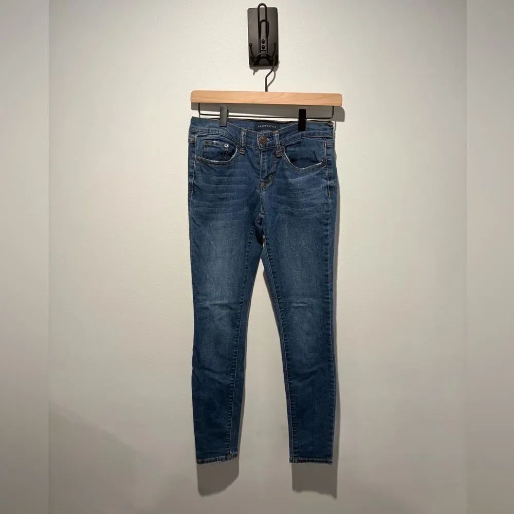 Aeropostale Denim Blue Skinny Jeans 0